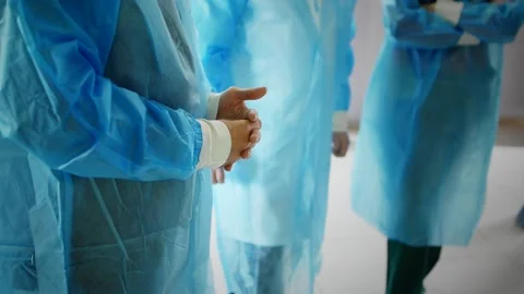 Communication between doctors and patients at the clinic. Stock Footage 152008197