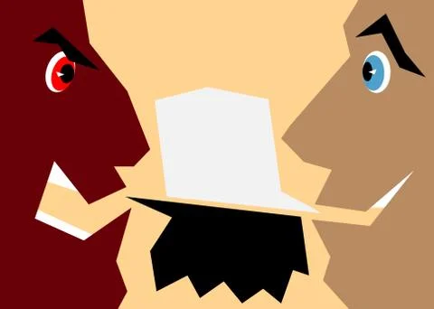 Communication between two friends Illustrazione stock