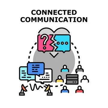 Communication breakdown concept blocking problem solving discussion Stock Illustration