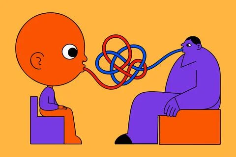 Communication Breakdown Stock Illustration