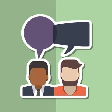Communication with bubble design, vector illustration Stock Illustration