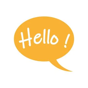 Communication bubble with hello word Stock Illustration