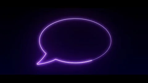 Communication bubble in highlight and glow effect mp4 video Stock Illustration