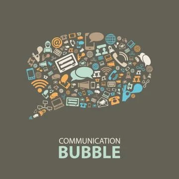 Communication bubble Stock Illustration