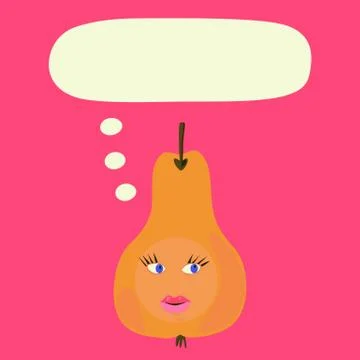 Communication bubble - pear Stock Illustration