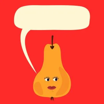 Communication bubble - pear Stock Illustration