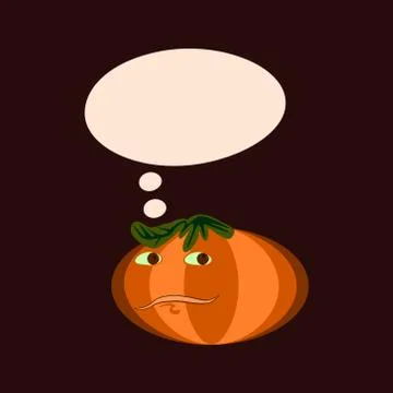 Communication bubble - pumpkin Stock Illustration