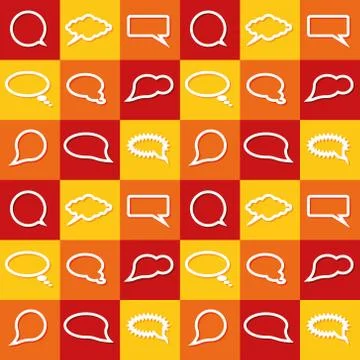 Communication bubbles seamless pattern Stock Illustration