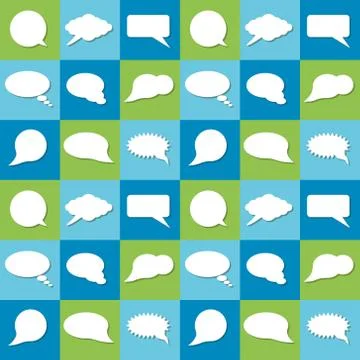 Communication bubbles seamless pattern Stock Illustration