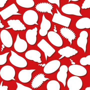 Communication bubbles seamless pattern Illustrazione stock