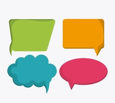 Communication bubbles. Social Network design. Vector graphic Stock Illustration