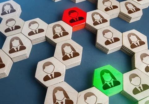 Communication in business structure. Resolution of issues and conflicts throu Stock Photos