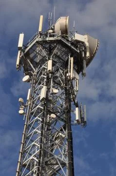 Communication cell tower Stock Photos