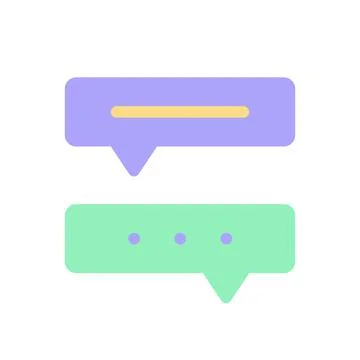 Communication with chat bot flat color ui icon Stock Illustration