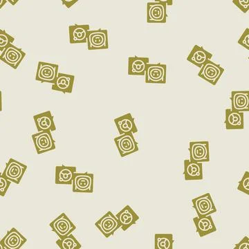 Communication chat bot glyph seamless pattern Illustrazione stock