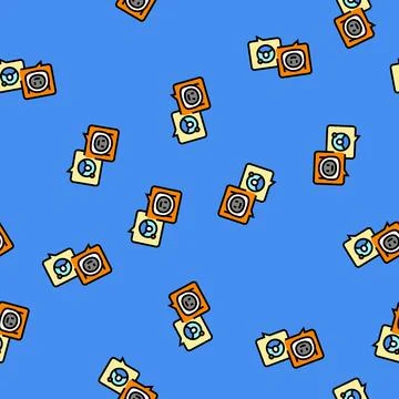 Communication chat bot vector seamless pattern Illustrazione stock