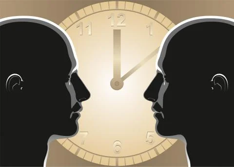 Communication clock Stock Illustration