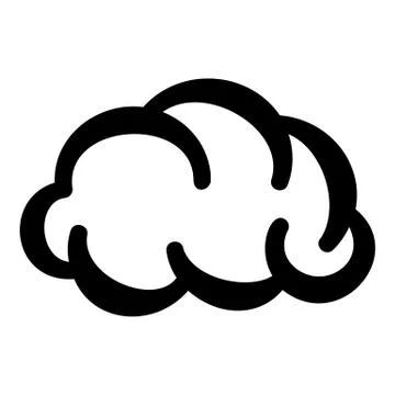 Communication cloud icon, simple black style Stock Illustration
