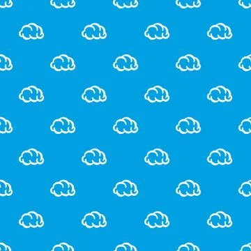 Communication cloud pattern vector seamless blue 스톡 일러스트