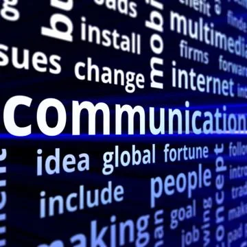 Communication concept 3d rendering Stock Illustration