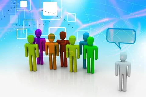 Communication concept in abstract background Stock Illustration