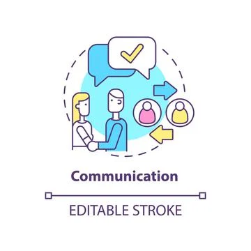 Communication concept icon Stock Illustration