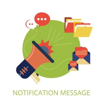 Communication Concept Notification Application Sign. Website Message Device Stock Illustration