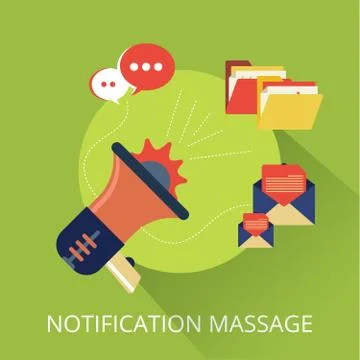 Communication Concept Notification Application Sign. Website Message Device Illustrazione stock