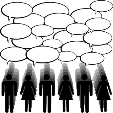 Communication concept with people chating Stock Illustration