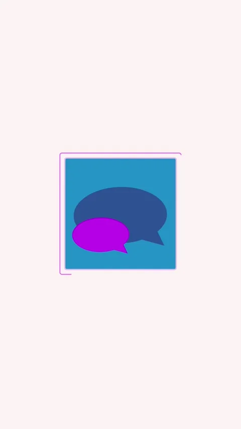 Communication concept shown with two speech bubbles vertical video. Two spe.. Stock Footage 315085221