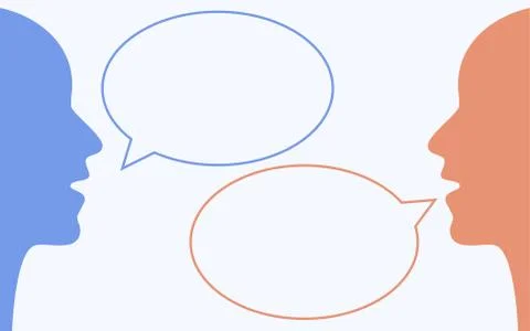 Communication concept two persons Stock Illustration