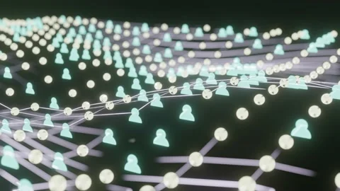 Communication concept. Users all around the world. Video footage. Video stock 172357543