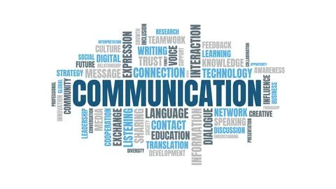 Communication Concept Word Cloud Vector Illustration Иллюстрация