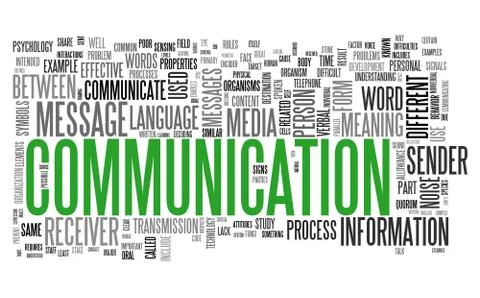 Communication concept in word tag cloud Stock Illustration