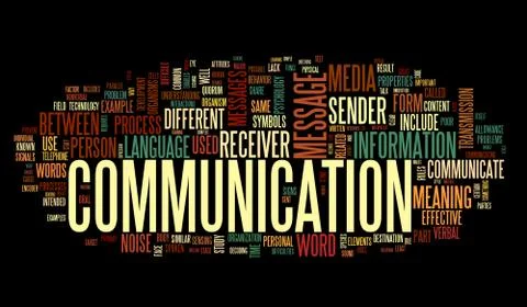 Communication concept in word tag cloud Stock Illustration