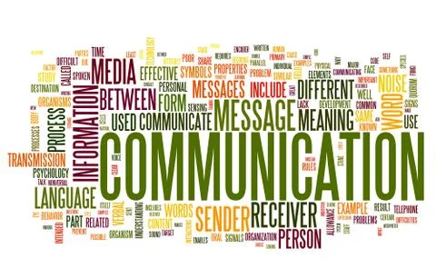 Communication concept in word tag cloud Stock Illustration
