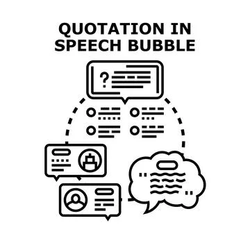 Communication concepts with speech bubbles and quotation marks Stock Illustration