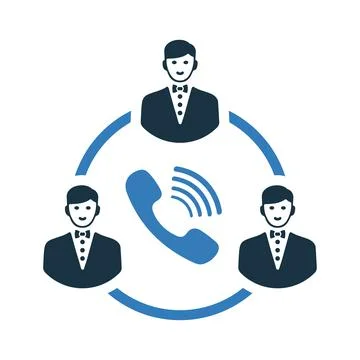 Communication, conference call vector icon Stock Illustration