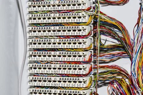 Communication control circuit panel for phones Stock Photos