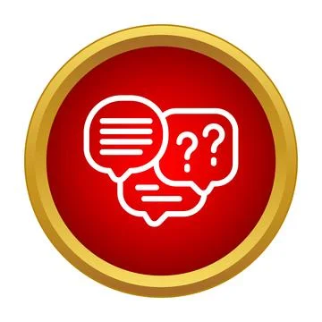 Communication conversation dialogue with question speech bubbles Stock Illustration