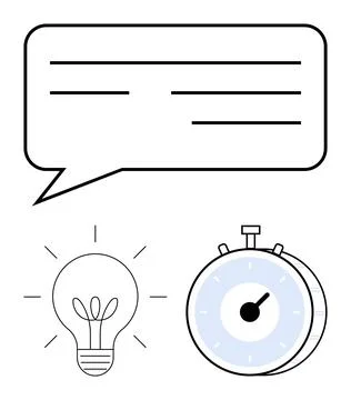 Communication, creativity, idea generation, time management, planning, brains Illustrazione stock