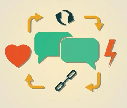 Communication cycle Stock Illustration