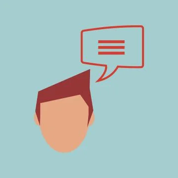 Communication design. bubble icon. Flat illustration , vector Stock Illustration