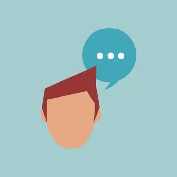 Communication design. bubble icon. Flat illustration , vector Stock Illustration