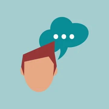 Communication design. bubble icon. Flat illustration , vector Illustrazione stock