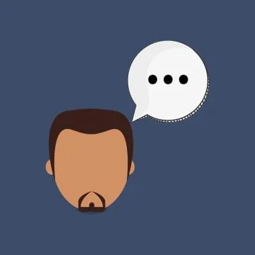 Communication design. bubble icon. Flat illustration , vector Stock Illustration