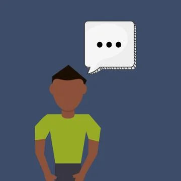 Communication design. bubble icon. Flat illustration , vector Stock Illustration
