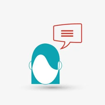 Communication design. bubble icon. Flat illustration , vector Stock Illustration