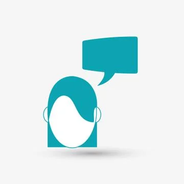 Communication design. bubble icon. Flat illustration , vector Illustrazione stock