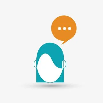 Communication design. bubble icon. Flat illustration , vector Stock Illustration